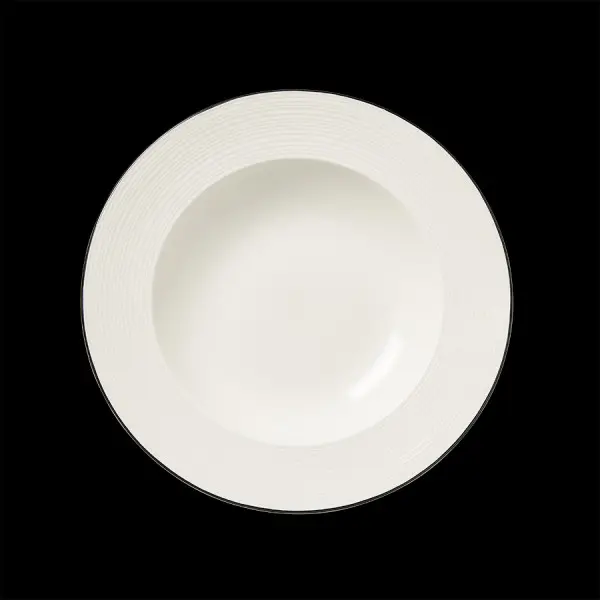 Teller tief 24 cm Fahne Concorde farbiges Band schwarz