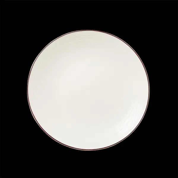 Teller flach 23 cm coupe Concorde farbiges Band maroon  