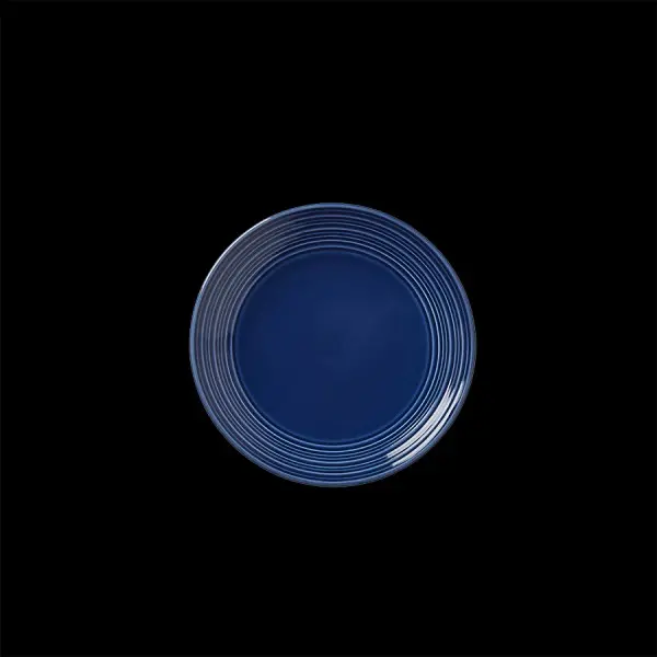 Teller flach coupe 15,25 cm Concorde Vollglasur blau