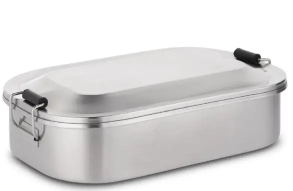 Vesperdose aus Edelstahl mit 2 Unterteilungen 1,6 L