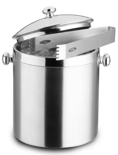 Eiswürfeleimer doppelwandig mit Zange, 1,5 L