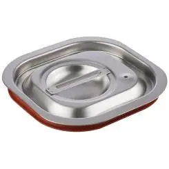 Transport-Steck-Deckel 1/4 GN mit roter Silikondichtung