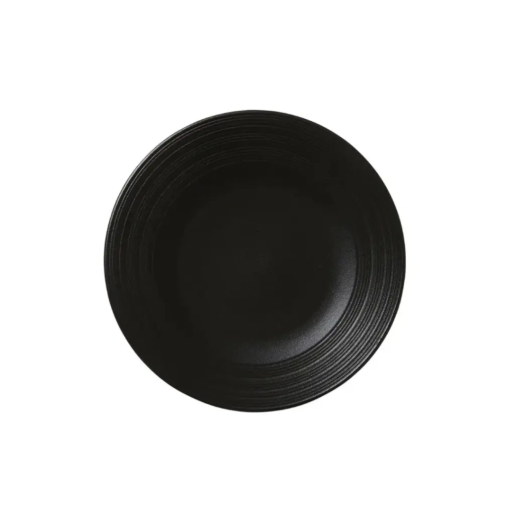 Teller flach Fahne 20.25cm Concorde Vollglasur schwarz / Noir