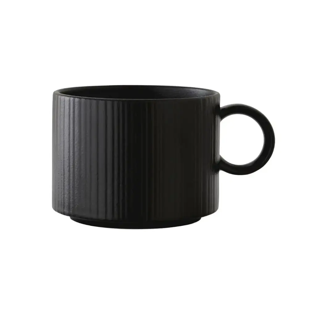 Cappucciono Obere 34cl stapelbar Concorde Vollglasur schwarz / Noir