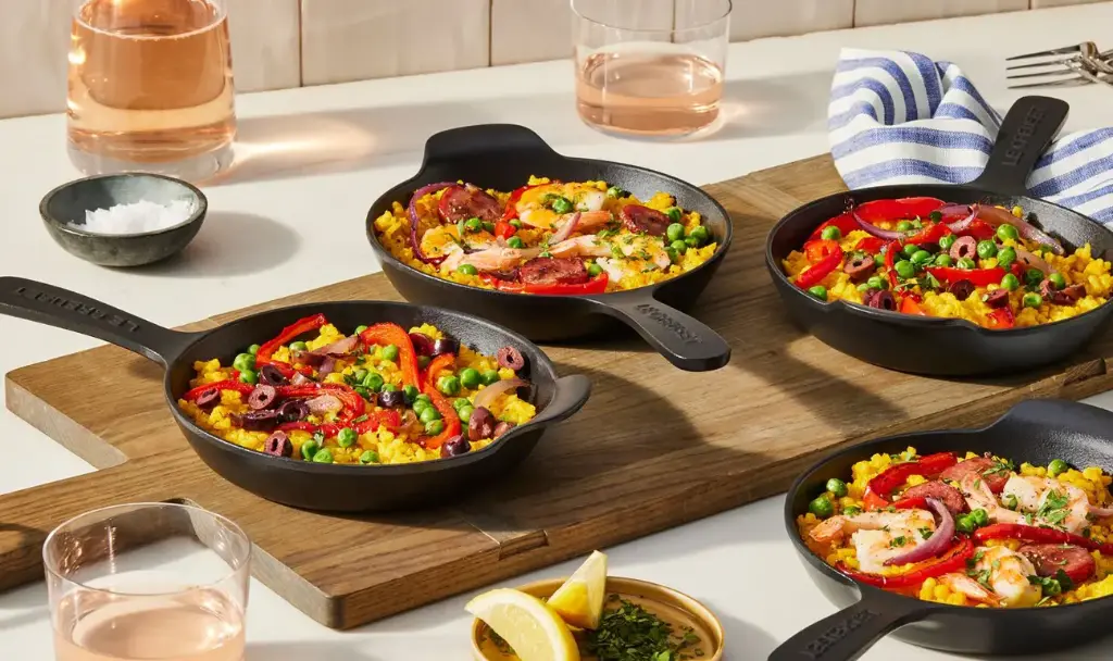 Mini-Servierpfanne 16 cm einzeln Gourmand aus Gusseisen schwarz 