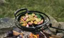 Grillpfanne rund 25 cm BBQ Outdoor aus Gusseisen schwarz