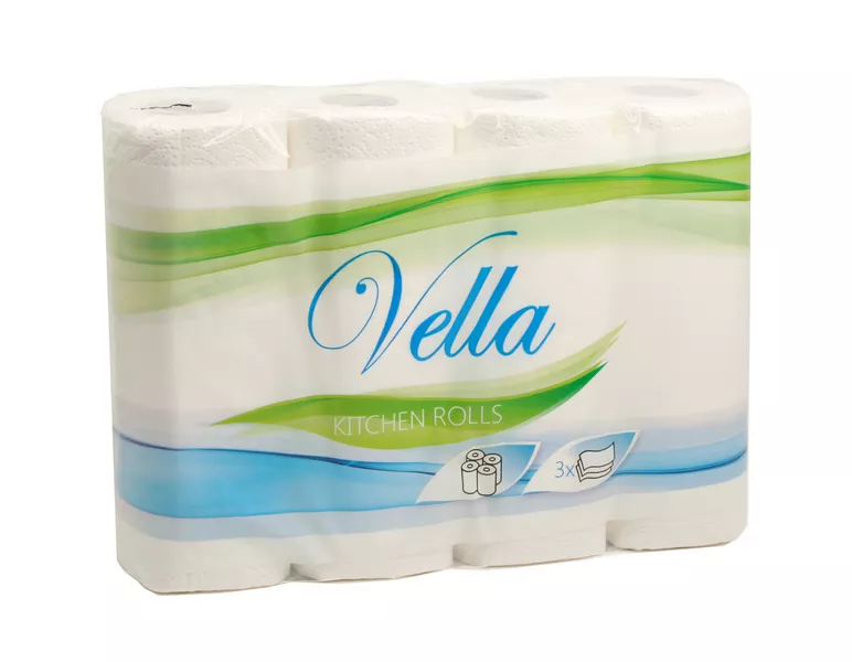 Küchenrolle 3-lagig weiß 26cm 4x50 Blatt ( 4 Rollen ) 