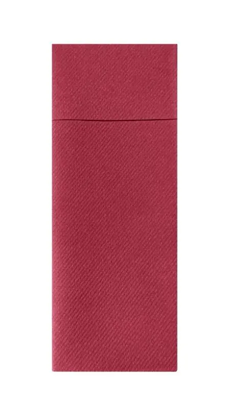Besteckserviette 40 x 33 cm AIRLAID 1/8 Falz bordeaux - 160 Stück / Pack