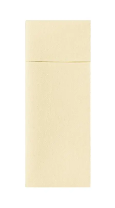 Besteckserviette 40 x 33 cm AIRLAID 1/8 Falz creme - 160 Stück / Pack 