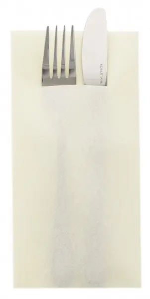 Besteckserviette 40 x 40 cm AIRLAID 1/8 Falz champagner - 75 Stück / Pack