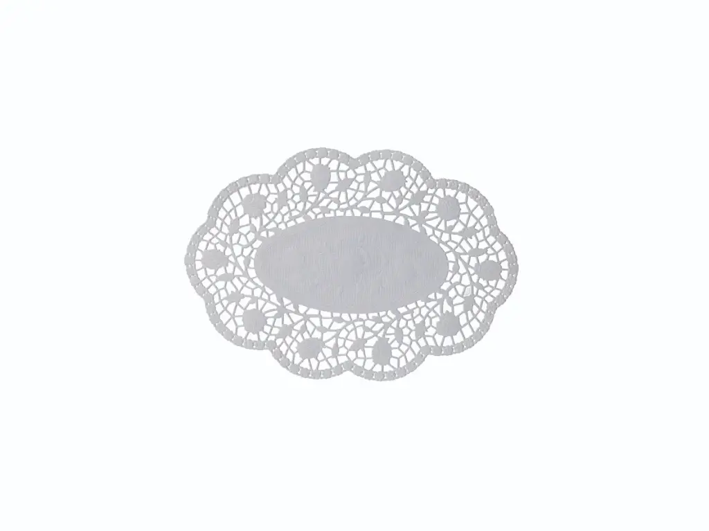 Tortenspitze oval 13 x 18 cm weiß - 500 Stück 
