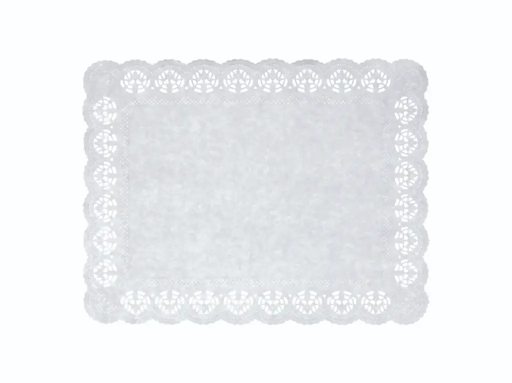 Tortenspitze eckig 30 x 40 cm weiß - 100 Stück passend für 1/1 GN