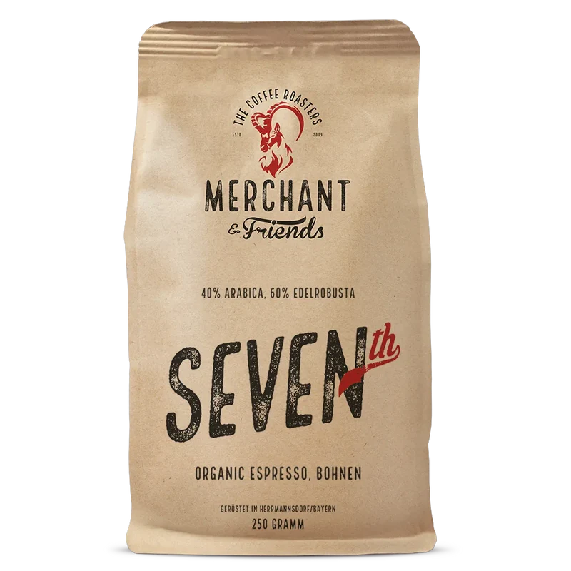 Kaffee - Merchant's Seventh – Espresso Mischung - 250g ganze Bohne    