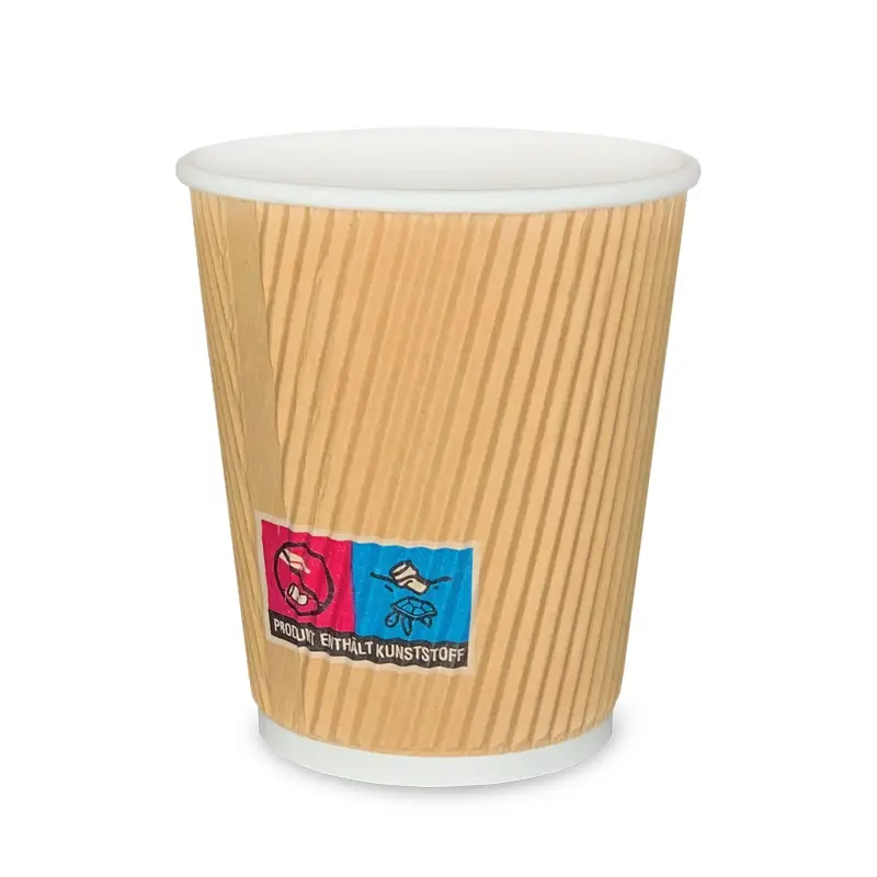 Trinkbecher Ripple Cup "To Go" 0,3 l Ø 9 cm · 10,9 cm - 500 Stück 