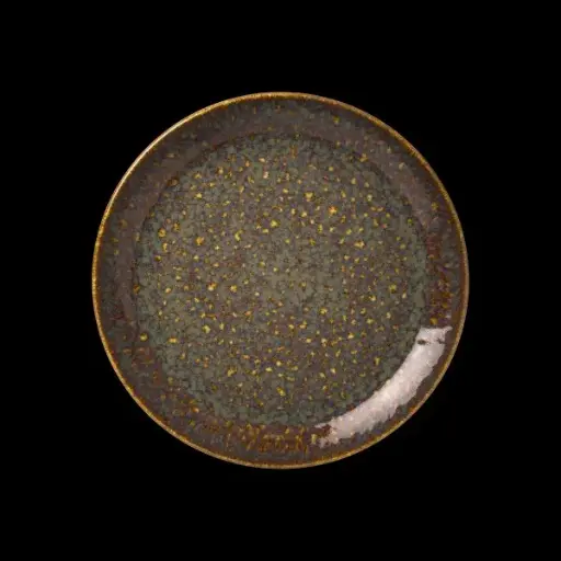 [PR/07040] Coupe Plate 25,5 cm Vesuvius Amber