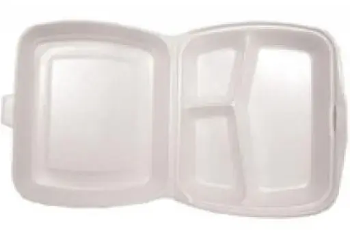 [PR/03471] Menübox / Lunchbox 3 tlg. HP 4 geschäumt weiß  