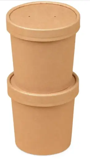 [PR/01834] Suppenbecher beschichtet 355 ml braun ohne Deckel  500 Stück - Restposen