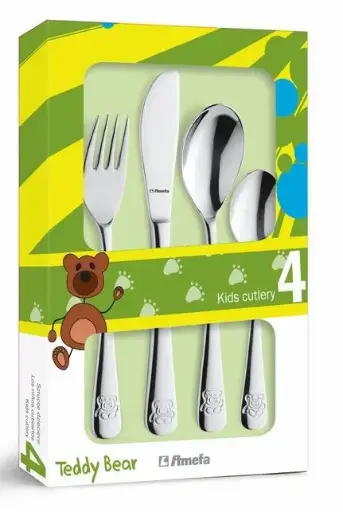 [PR/01868] Kinderbesteck Teddy Bear 4 tlg. im Etui