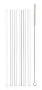 [PR/02005] Glas Trinkhalme 240 mm 6er Set  + Bürste 