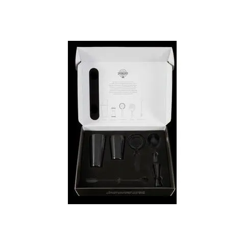 [PR/00129] Cocktail Box 6 tlg. Edelstahl schwarz