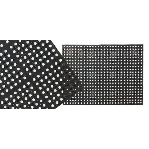 [PR/04185] Bodenmatte Gummi schwarz 91 x 91 cm