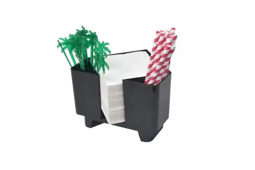 [PR/04190] Utensilien Behälter Triangular Design schwarz 