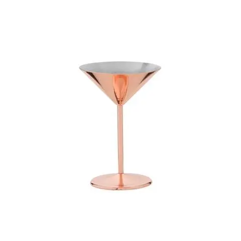 [PR/00161] Cocktail / Martiniglas Set 2 tlg. 210 ml Edelstahl kupferfarben 