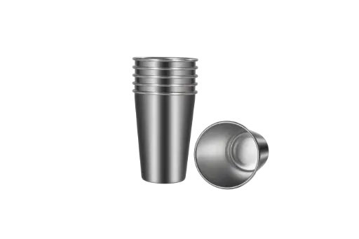 [PR/04214] Trinkbecher Set 6 tlg. Edelstahl 