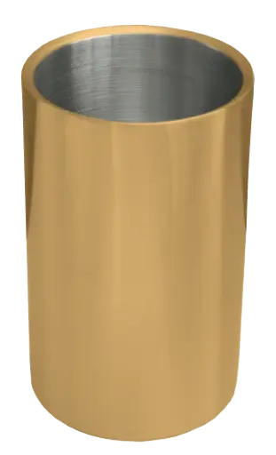 [PR/04355] Flaschenkühler Edelstahl goldfarben 34 cm  