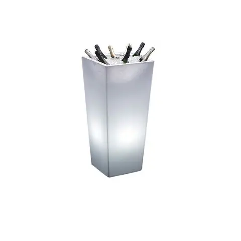 [PR/04370] Flaschenkühler Ständer "Totem" quadratisch LED