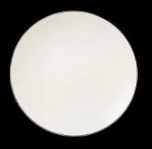 Teller flach coupe Concorde farbiges Band rot