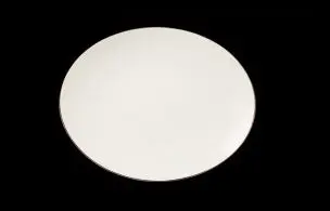 [PR/04571] Platte oval coupe 34 cm Concorde farbiger Rand rot