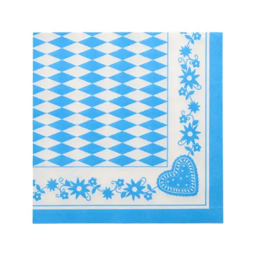 [PR/04614] Motiv Servietten 1/4-Falz 40 cm x 40 cm "Bayerische Raute" 50 Stück