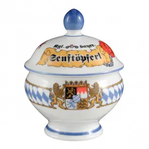 [PR/02300] Senftöpfchen 0,18 l mit Deckel Bayern-Serie  
