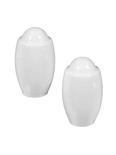 [PR/02390] Salz- + Pfeffersteuer Set Form Savoy weiß Seltmann 