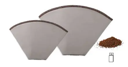[PR/02432] Kaffeedauerfilter Edelstahlgewebe faltbar Gr. 2