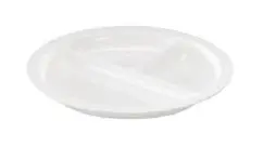 [PR/02680] Teller 3-tlg. 255 mm weiß Melamin 