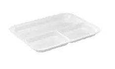 [PR/02681] Platte 3-tlg. 280 x 220 mm weiß Melamin  