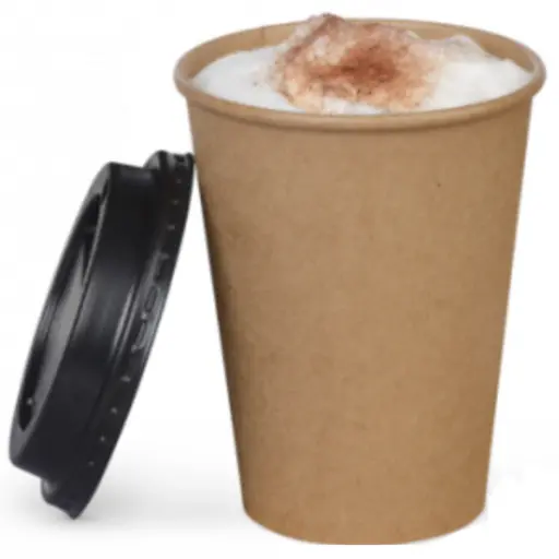 [PR/05979] Trinkbecher Pappe braun 0,3 l Ø 9 cm · 11cm 50 Stück - 