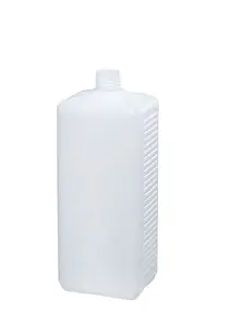 [PR/06037] Rechteckflasche 1 l hellgrau PE Kunststoff mit Schraubdeckel leer - Restposten