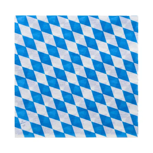 [PR/02870] Motiv Servietten 1-lg. 1/4-Falz 33 cm x 33 cm "Bayerische Raute" 100 Stück 