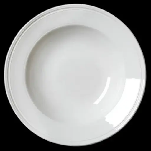 [PR/06884] Teller tief 28,5 cm Fahne BEAD weiß 