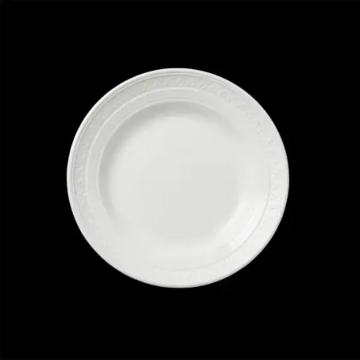 [PR/06899] Teller tief 24 cm Fahne BEAD weiß Accent