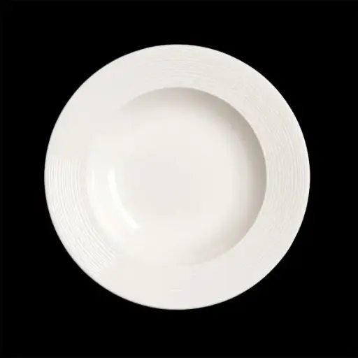 [PR/03070] Teller tief 28,5 cm Fahne Concorde weiß  