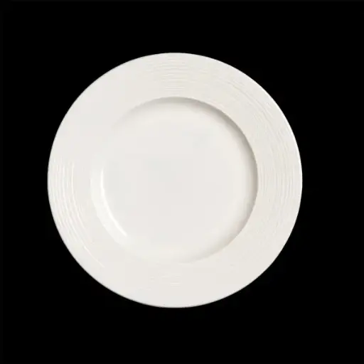 [PR/03079] Teller flach 23 cm Fahne Concorde weiß  