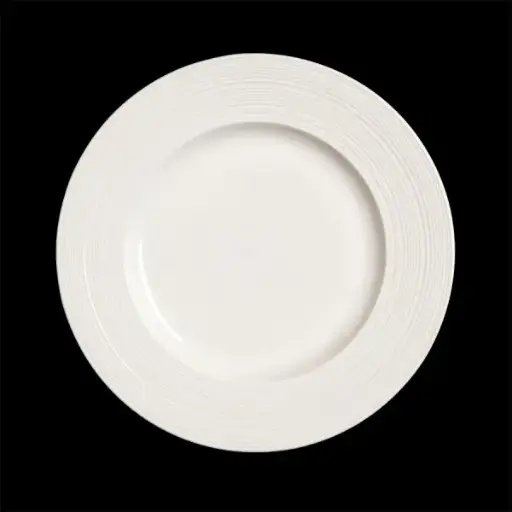 [PR/03080] Teller flach 25,5 cm Fahne Concorde weiß  