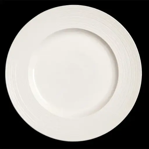 [PR/03082] Teller flach 30 cm Fahne Concorde weiß  