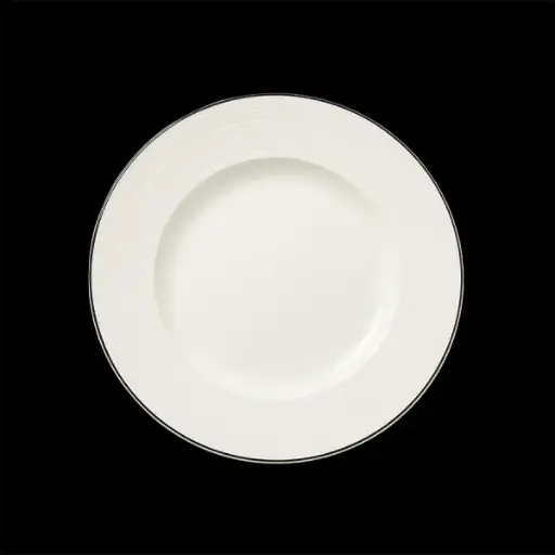 [PR/06928] Teller flach 20,25 cm Fahne Concorde farbiges Band schwarz 