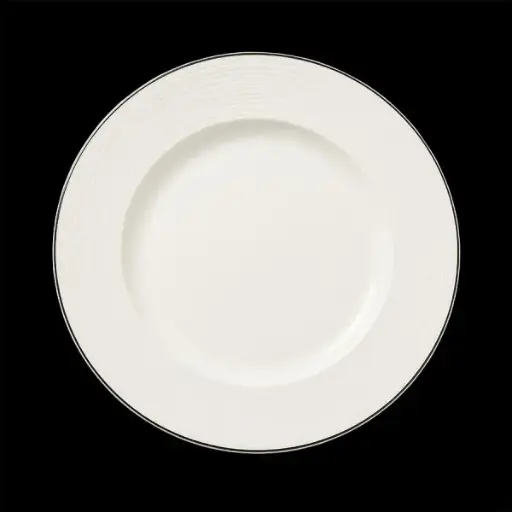 [PR/06931] Teller flach 27 cm Fahne Concorde farbiges Band schwarz   