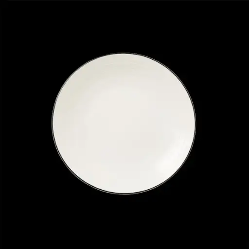 [PR/06933] Teller flach 20,25 cm coupe Concorde farbiges Band schwarz 